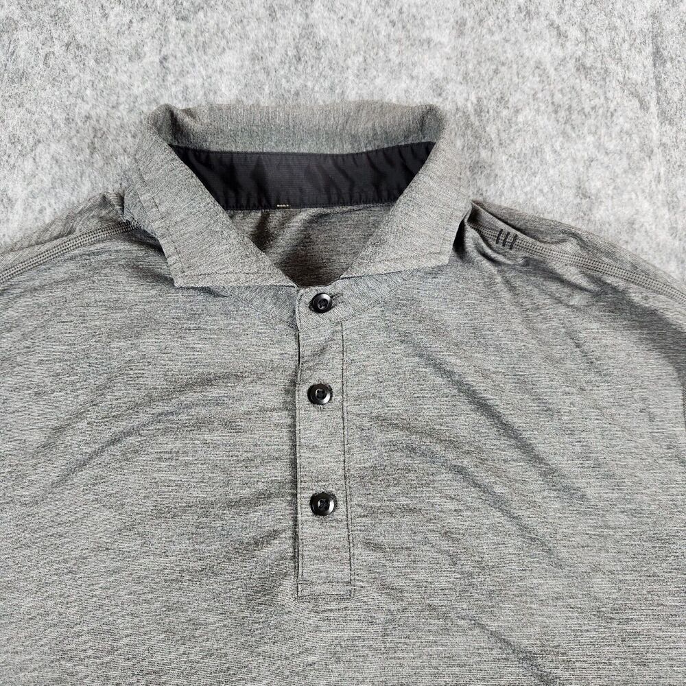 Lululemon Shirt Mens Gray Polo Evolution Button Down Golf Performance Athleisure - Picture 3 of 8